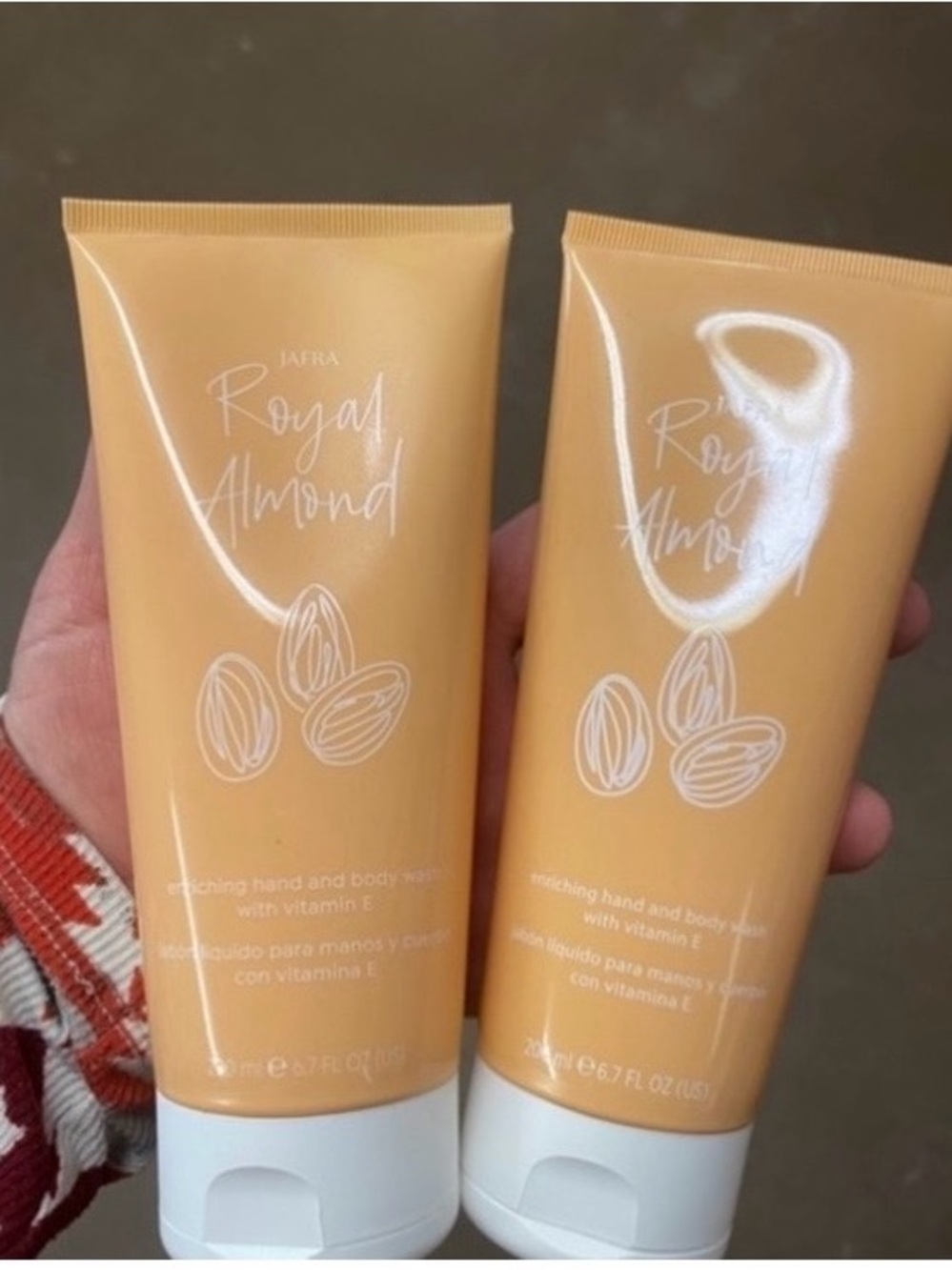 JAFRA Royal Almond Hand & Body Wash - Peach Orange bundle
